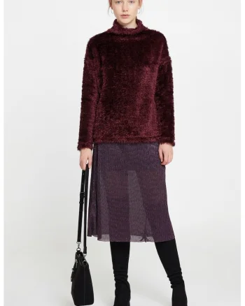 Fusta semitransparenta cu aspect stralucitor, Violet