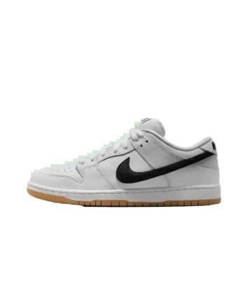 Pantofi sport barbati  Dunk Low Pro ISO, alb, piele, talpa cauciuc maro, Alb/Maro