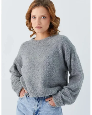 Pulover dama,  Tricot, Gri,
