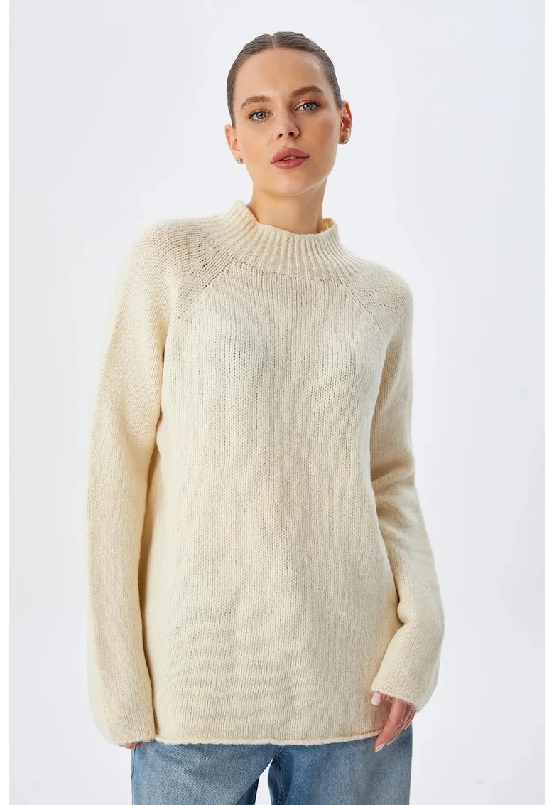 Pulover dama,  Tricot, Crem,