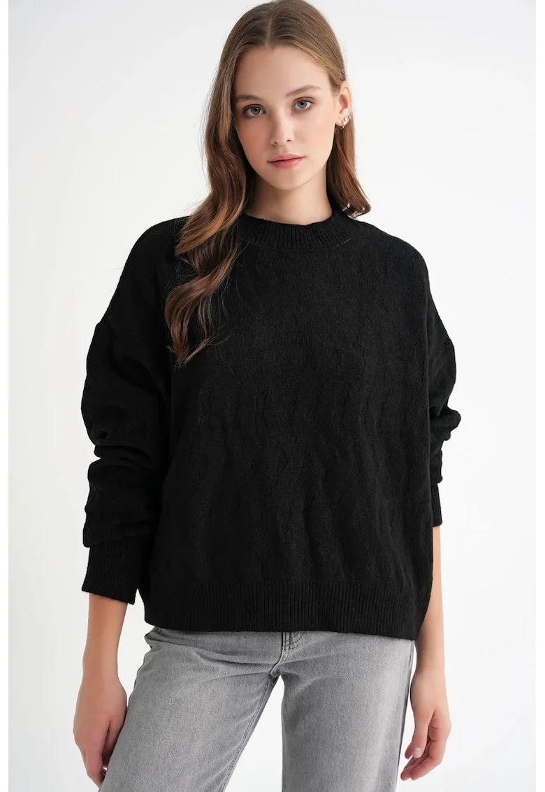 Pulover dama,  Tricot, Negru,