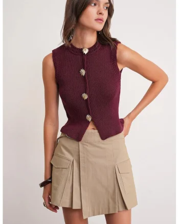 Vesta dama,  Tricot, Visiniu,