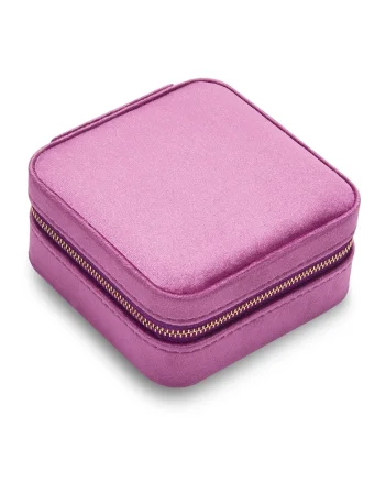 Cutie de bijuterii din catifea cu fermoar, Violet