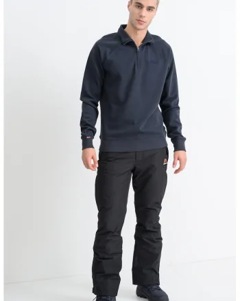SUPERDRY, Bluza lejera de trening cu maneci raglan, Bleumarin