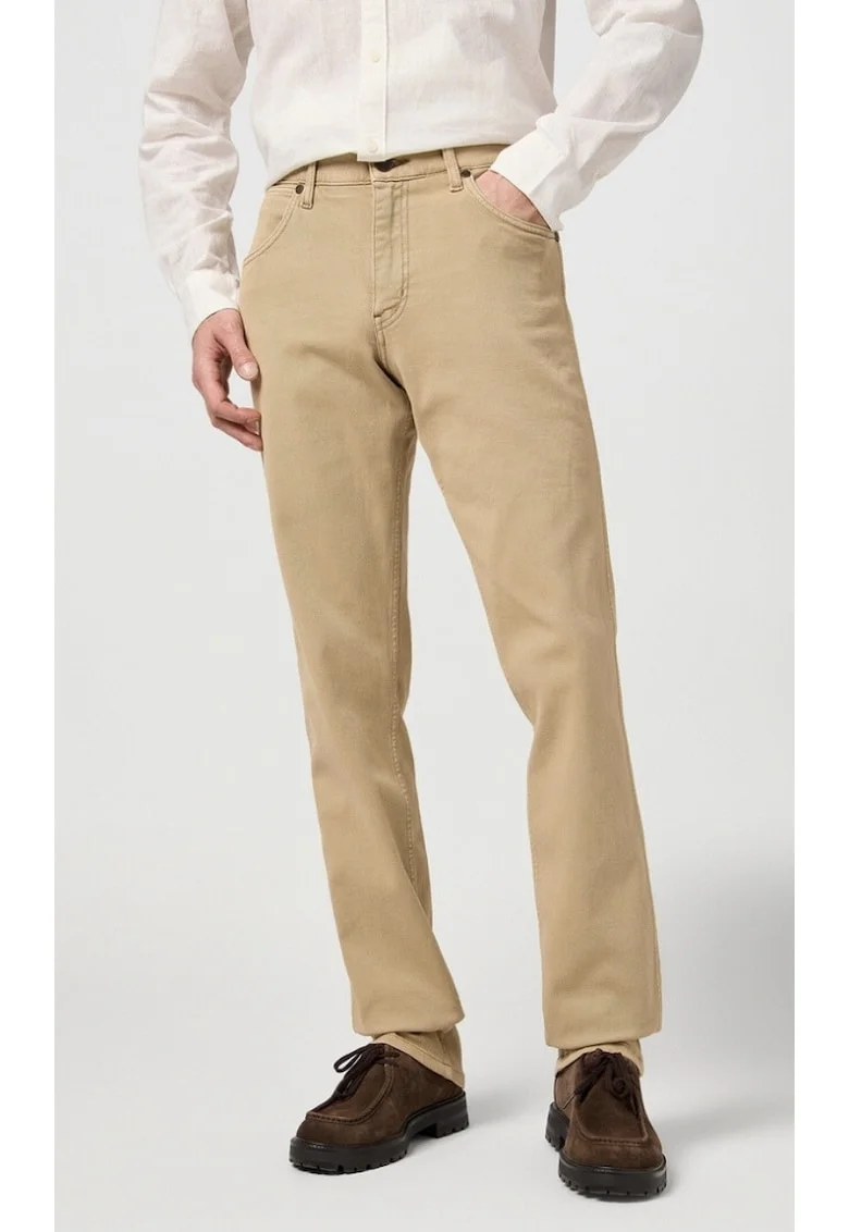 Pantaloni barbati,  Greensboro 803, regular straight, elastic, bej, bumbac