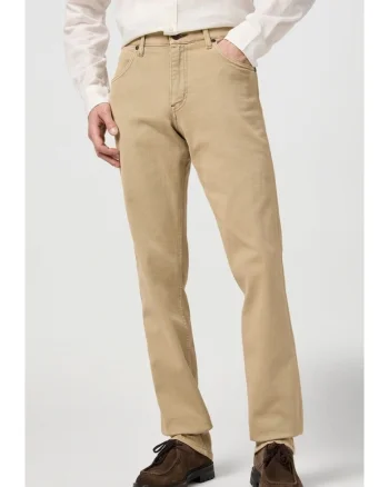 Pantaloni barbati,  Greensboro 803, regular straight, elastic, bej, bumbac