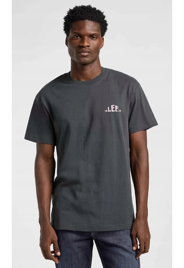 Tricou barbati,  LOGO TEE, bumbac, negru, maneca scurta