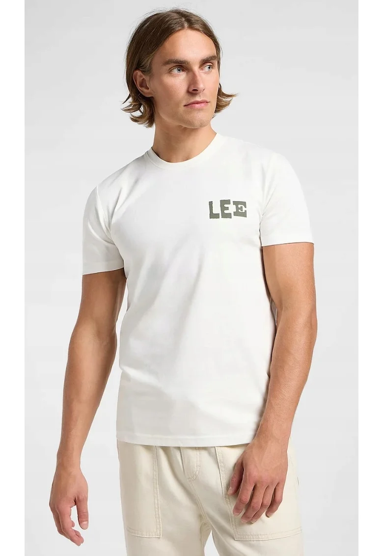 Tricou barbati,  REGULAR GRAPHIC TEE, imprimeu, alb, bumbac
