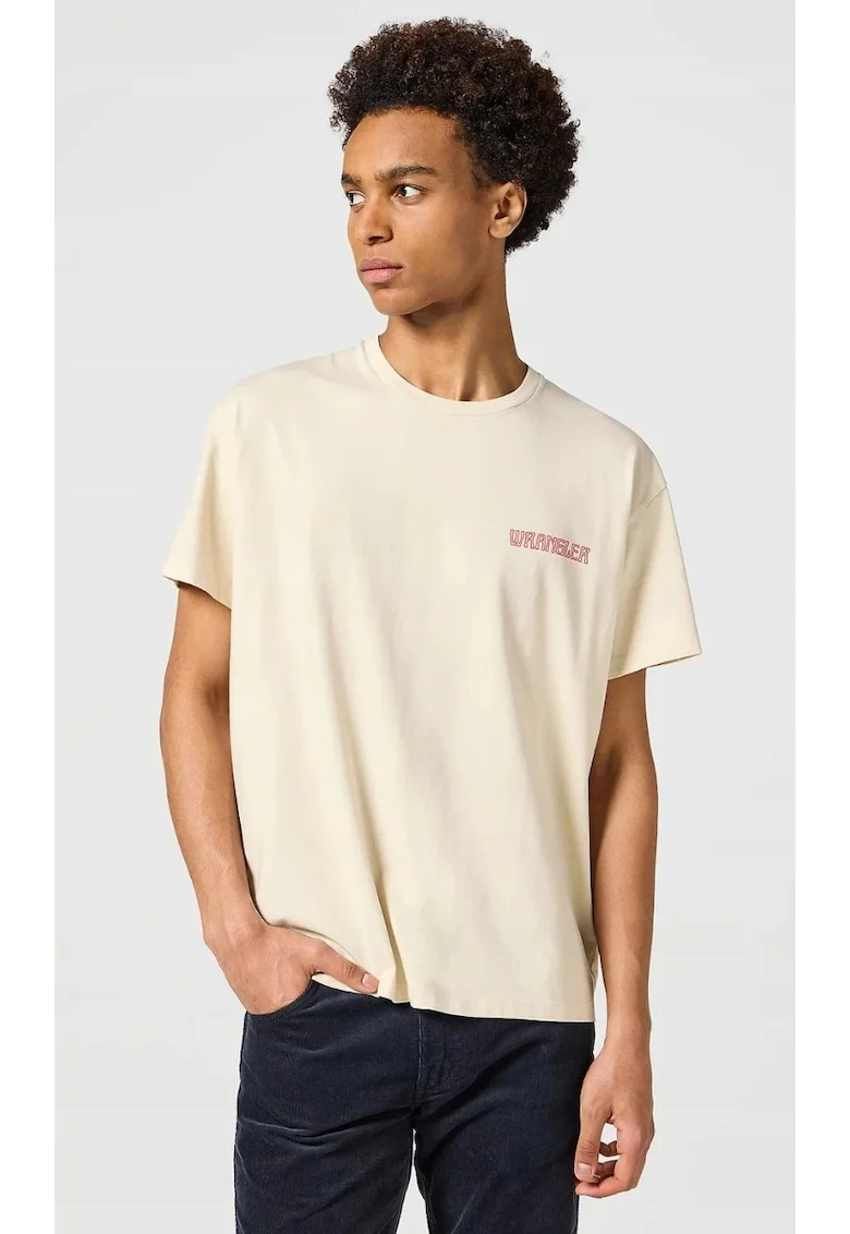 Tricou barbati,  GRAPHIC TEE, bumbac, alb, maneca scurta