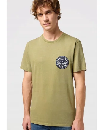 Tricou barbati,  graphic tee, verde, bumbac