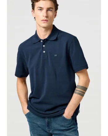 Tricou polo barbati  albastru, bumbac, maneca scurta, regular fit
