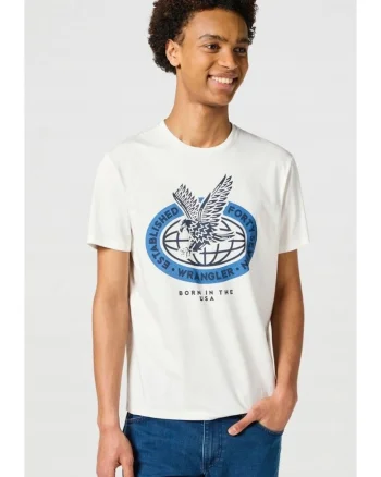 Tricou barbati,  AMERICANA alb, bumbac, Alb