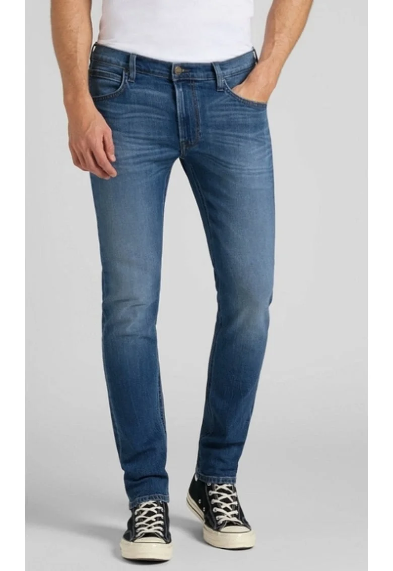Blugi barbatesti  Luke Fresh, bumbac/poliester/elastan, albastru inchis