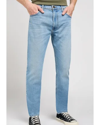 Blugi barbatesti  Rider Slim, albastru, denim elastic, talie usor ridicata