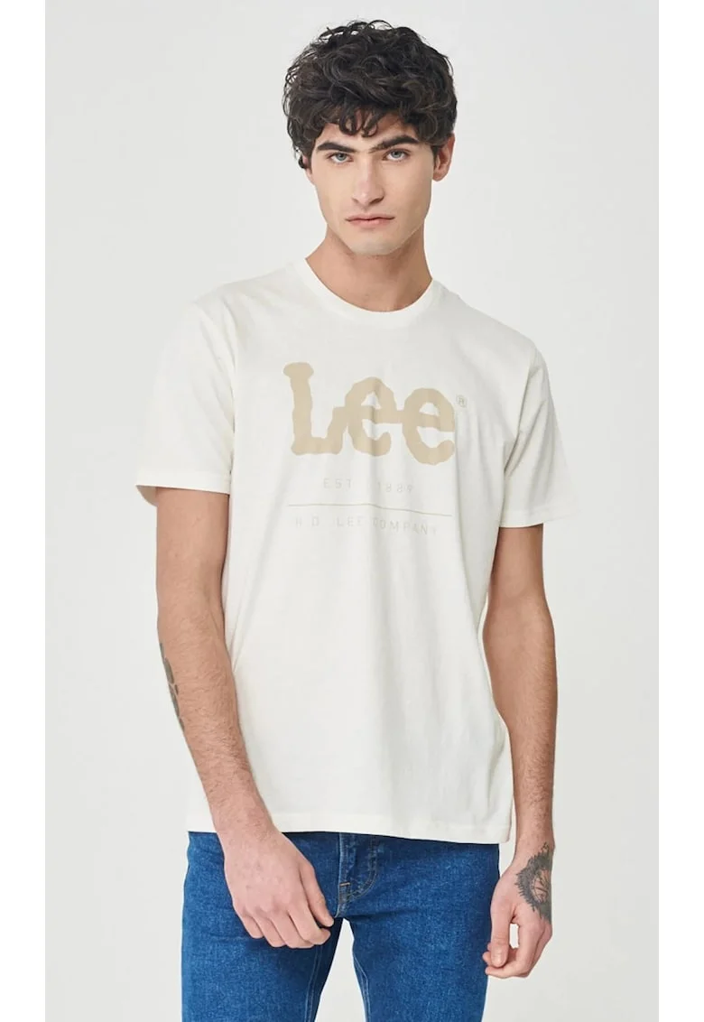 Tricou barbati  LOGO TEE alb, bumbac, cu logo, standard,
