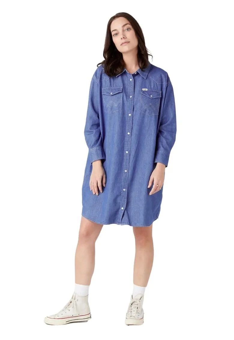 Rochie,  Bumbac, Albastru, Albastru