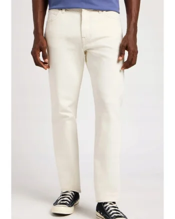 Blugi barbati  relaxed fit, alb, bumbac