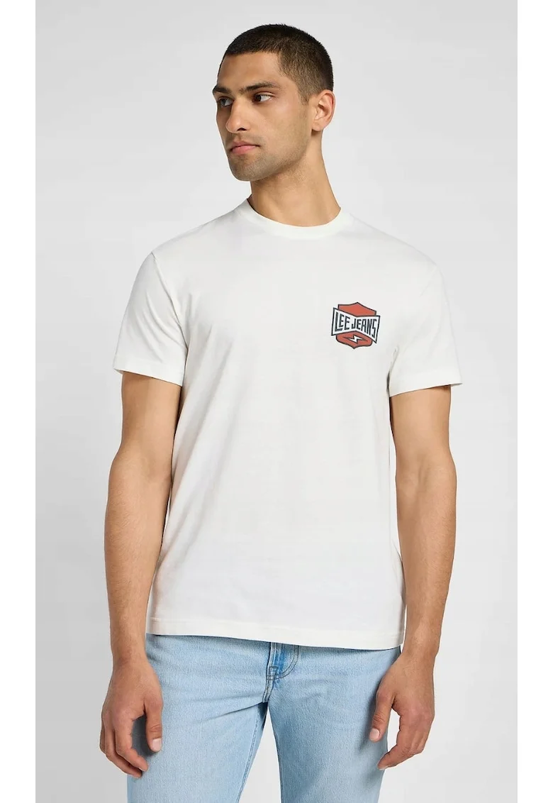 Tricou barbati,  RELAXED TEE, supradimensionat, alb, bumbac