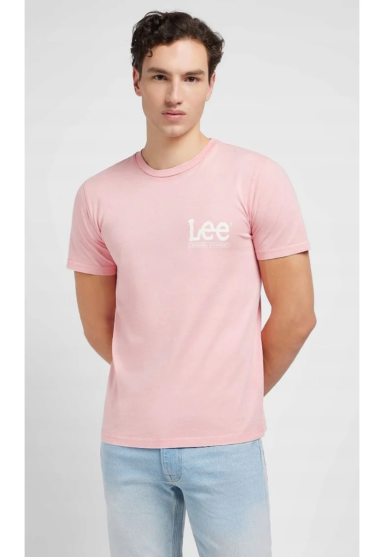Tricou barbati,  Cassie, bumbac, roz, maneca scurta