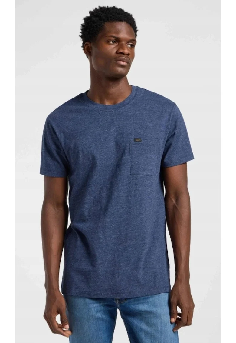 Tricou barbati,  Ultimate Pocket Tee, slim fit, bleumarin melanj, bumbac