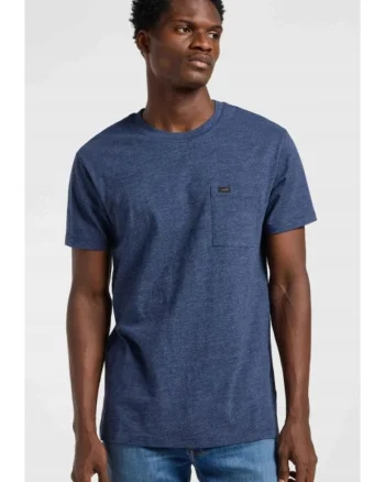 Tricou barbati,  Ultimate Pocket Tee, slim fit, bleumarin melanj, bumbac