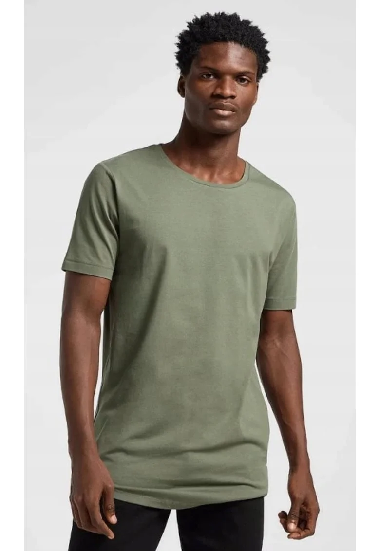 Tricou barbati,  regular fit, verde, bumbac