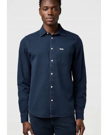 Camasa barbati,  denim, albastru, bumbac, maneca scurta
