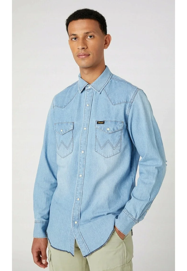 Camasa barbati,  Heritage, regular fit, albastru, bumbac