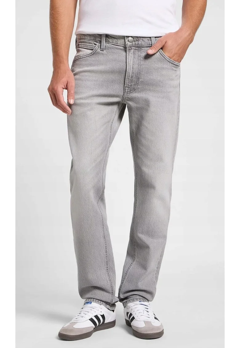 Blugi barbati  DAREN, gri, bumbac, talie joasa, croiala regular fit