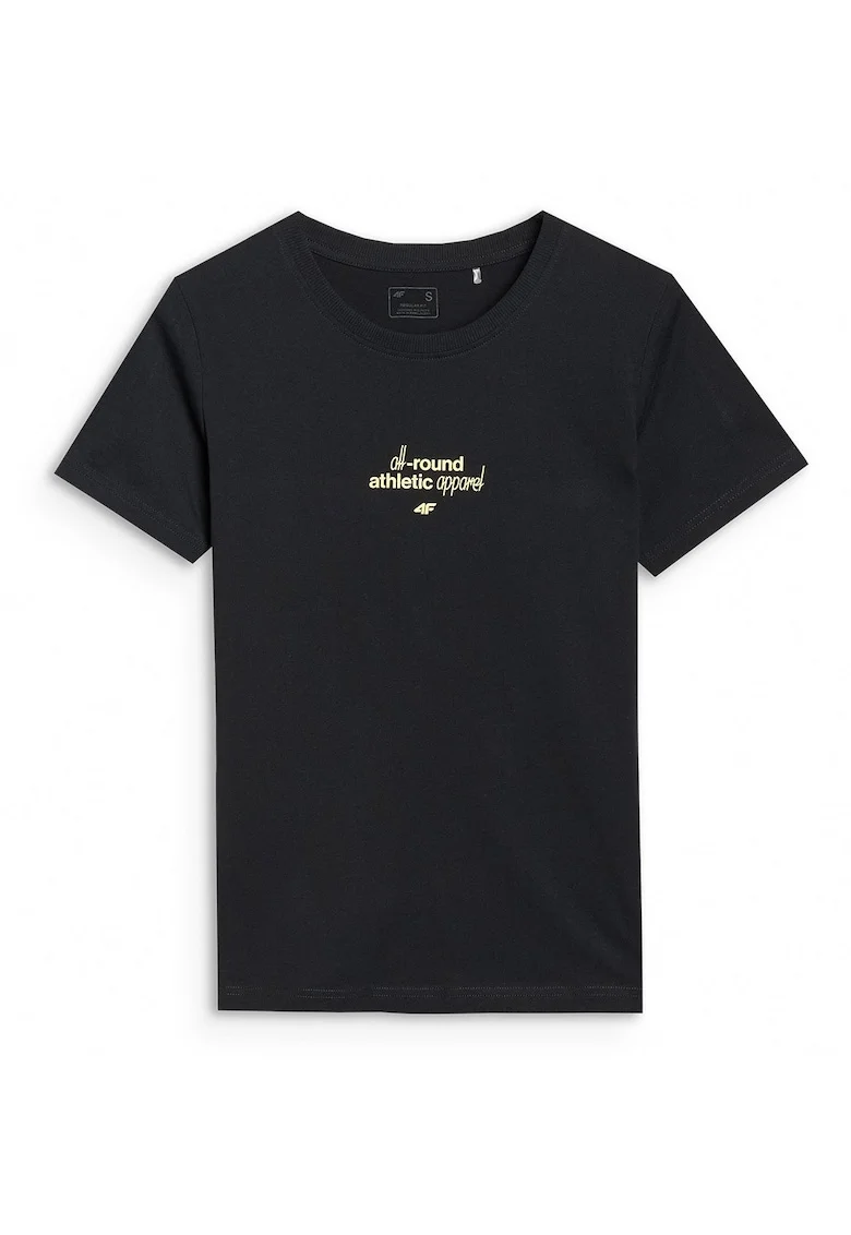 Tricou  Negru, Bumbac, XS-XXL, Negru