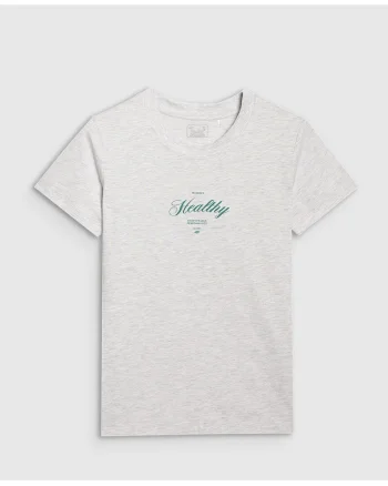 Tricou  gri deschis, bumbac, Gri deschis