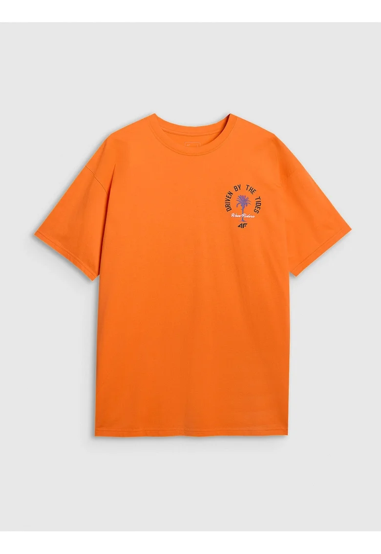 Tricou Barbati Oversize  Portocaliu, Bumbac 100, Portocaliu