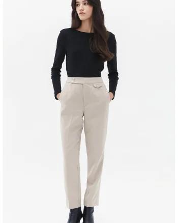 Pantaloni regular fit cu buzunare laterale, Grej