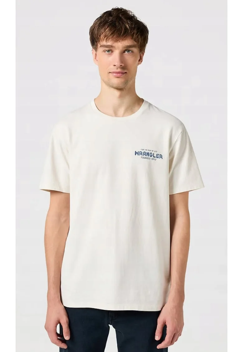 Tricou barbati,  Vintage, alb, bumbac, Alb
