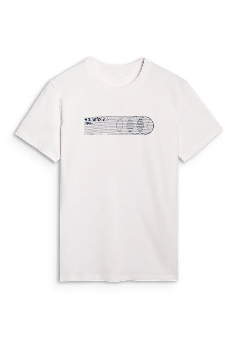 Tricou barbati  100% bumbac, Club alb, Alb