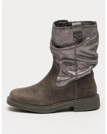 Ghete din piele intoarsa Pewter, Gri/Argintiu