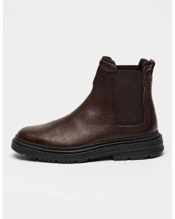 Ghete Chelasea de piele Badbury, Maro cognac
