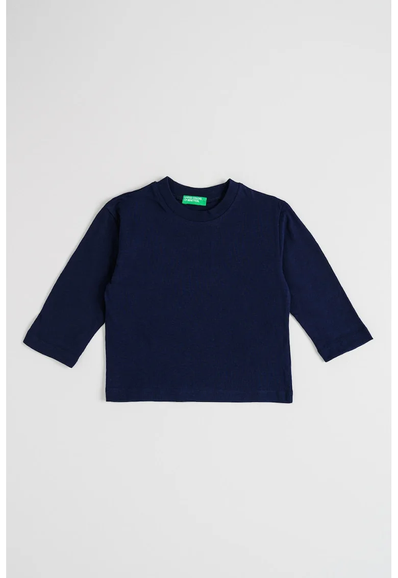 Bluza cu imprimeu pe partea din spate, Bleumarin