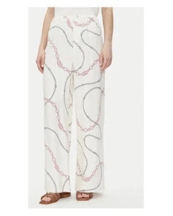 Pantaloni stofa  Alb, 100% viscoza - 65857, Alb
