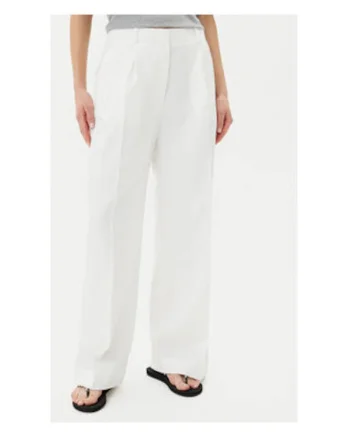 Pantaloni Dama,  Alb, poliester - 65874, Alb