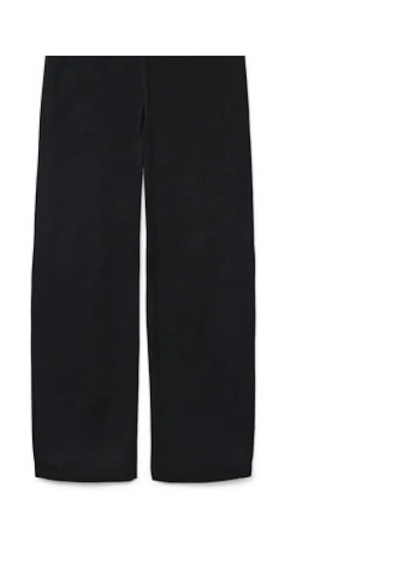Pantaloni tricotati dama,  Negru, 50% viscoza, 28% poliester, 22% nailon, Negru