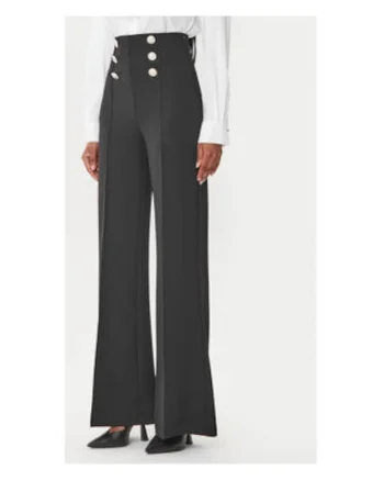 Pantaloni dama,  negru, 95% poliester, 5% elastan, Negru