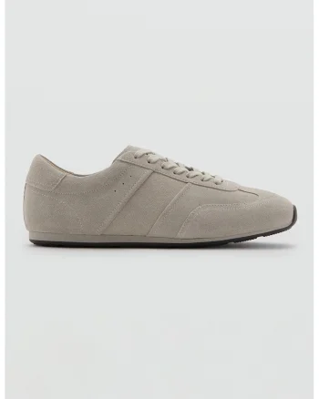 Pantofi casual din piele intoarsa, Gri