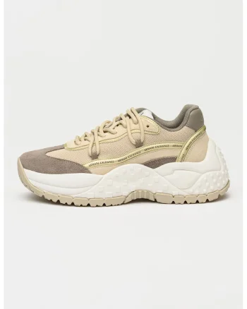 Pantofi sport cu garnituri de piele intoarsa, Maro deschis/Maro taupe deschis