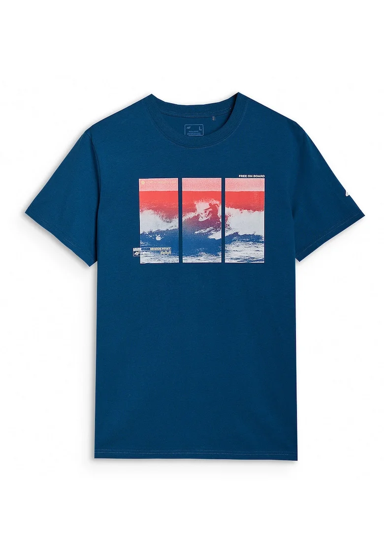 Tricou Barbati  Verde Azur, 100% Bumbac, SS25, Verde