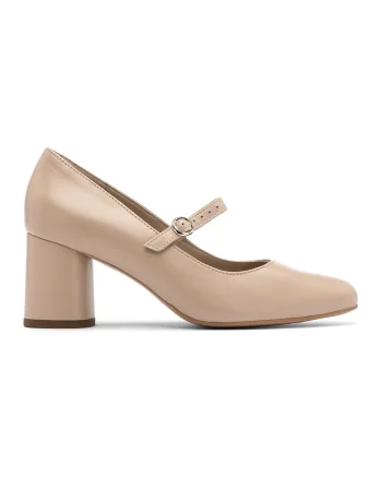 Pantofi Mary Jane de piele Susan, Maro nisip