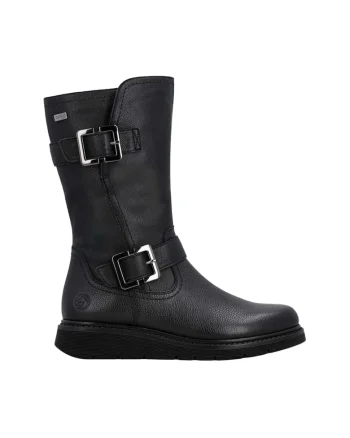 Cizme casual, dama,  D3980-00 negru, piele naturala, Negru