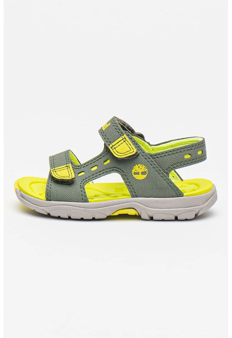 Sandale copii,  304000, Piele ecologica, Verde/Gri