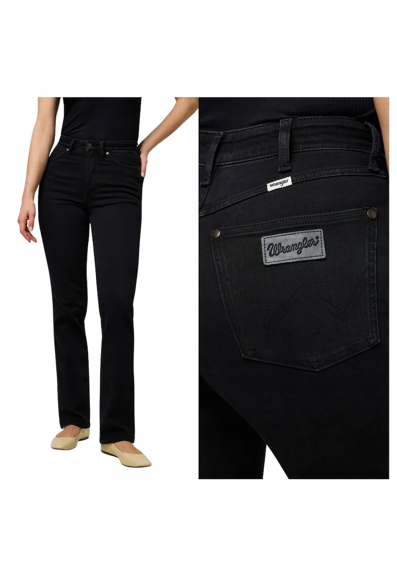 Blugi pentru femei,  Marimea 29/32, Negru, Model STRAIGHT, Croiala confortabila dreapta Straight fit, Talie medie clasica, Inchidere cu fermoar practic, Dotat cu 5 buzunare utile