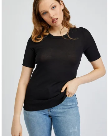 Tricou slim fit, Negru